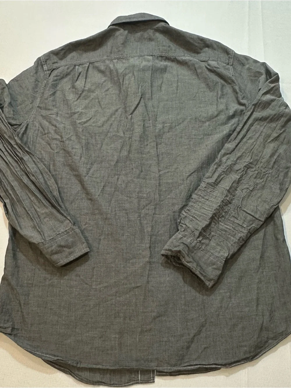 J.Crew Factory Gray Chambray Button Up Shirt Large